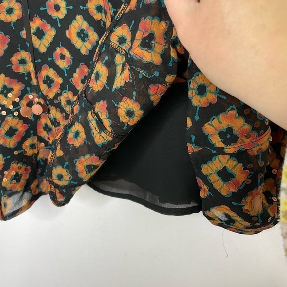 JONES New York printed silk embellished skirt - Picture 5 of 8